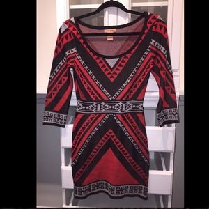 Flying Tomato Geometric Tribal Sweater Dress XS